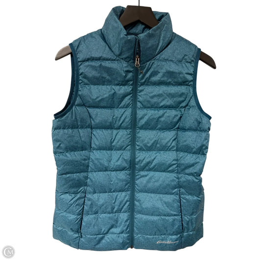 Vest Puffer & Quilted By Eddie Bauer In Blue, Size: S