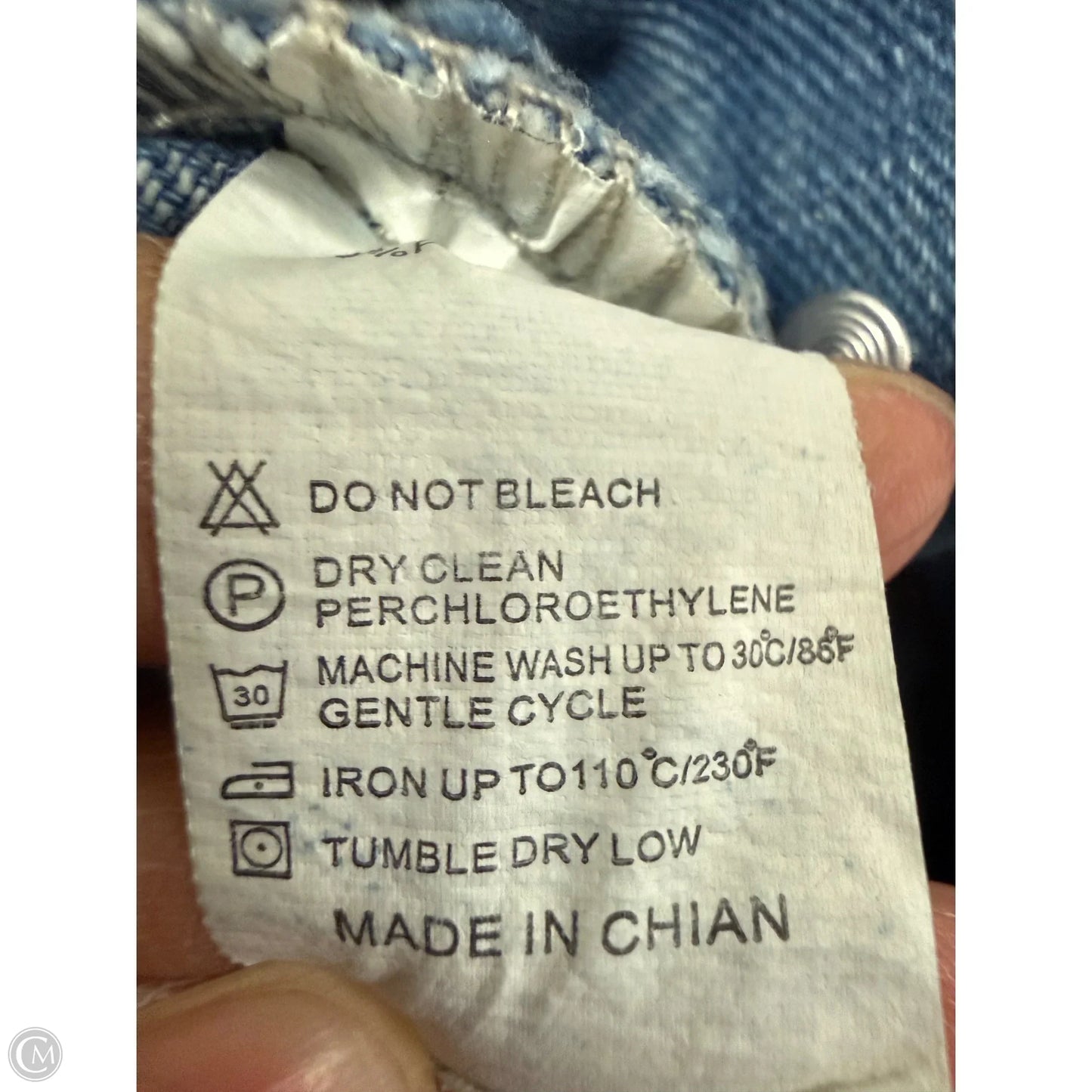 Jacket Denim By Cme In Blue Denim, Size: M