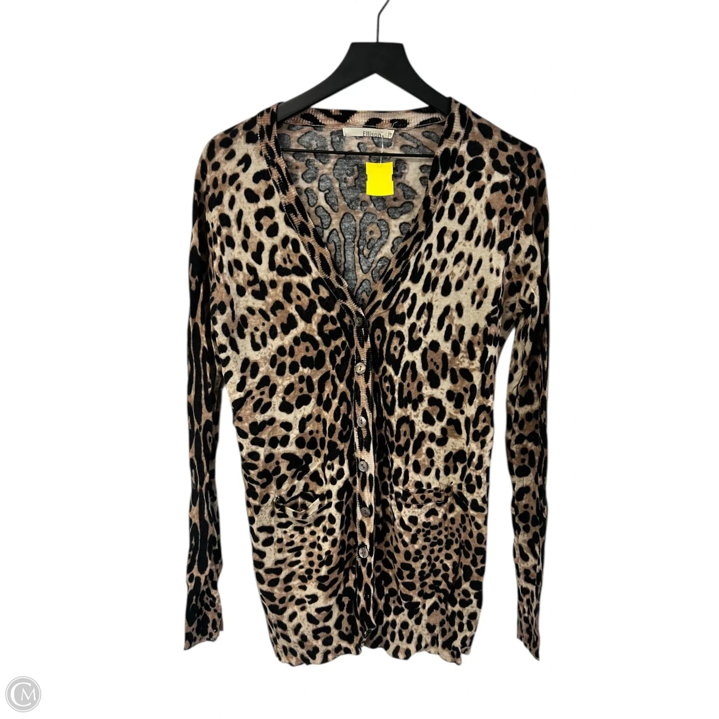 Sweater Cardigan By Ellison In Animal Print, Size: Xl