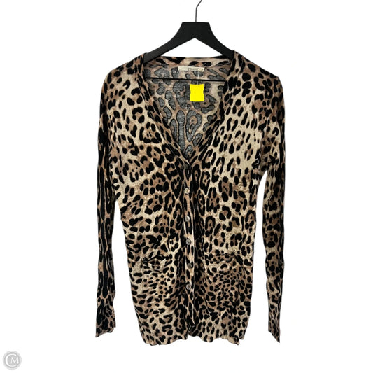 Sweater Cardigan By Ellison In Animal Print, Size: Xl