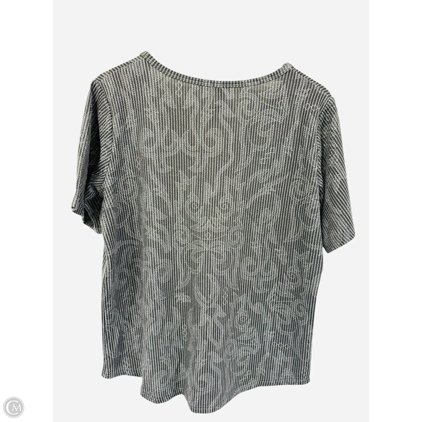 Top Short Sleeve By Clothes Mentor In Grey, Size: L