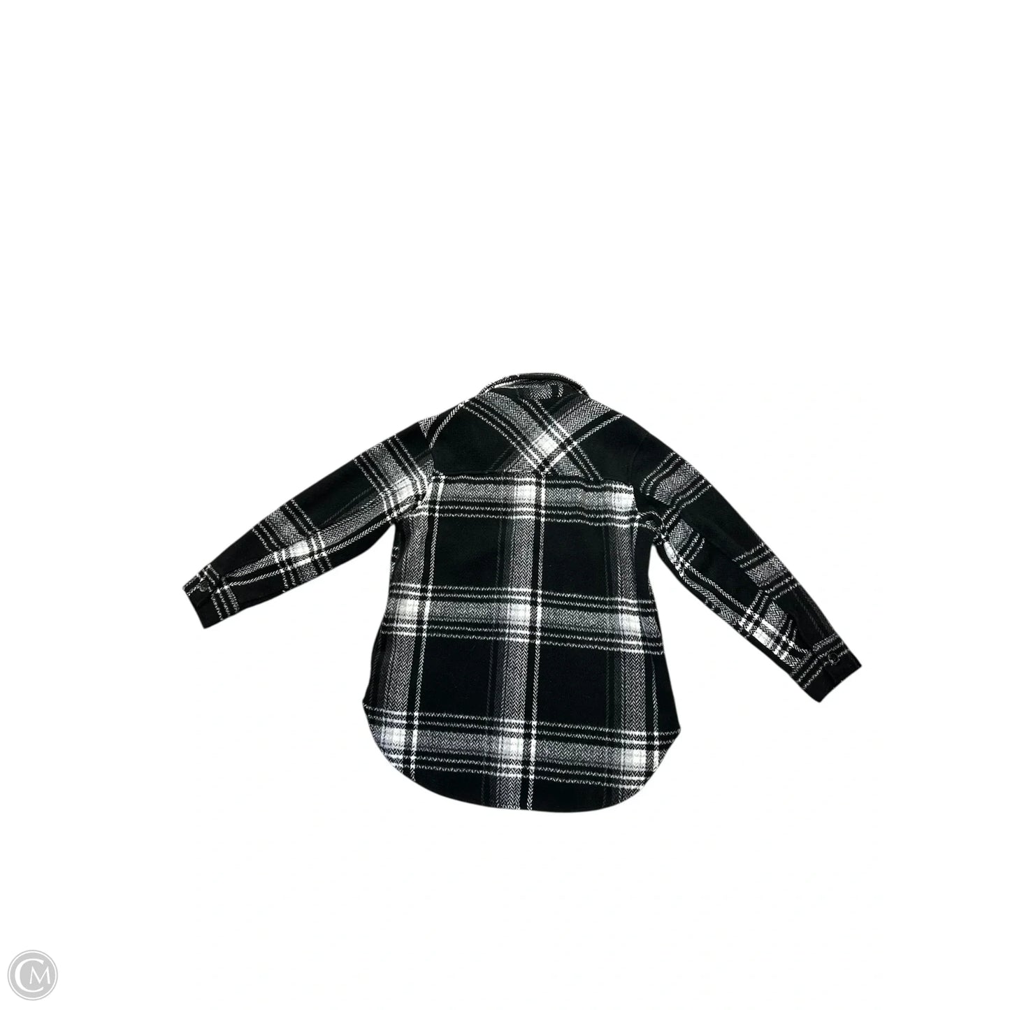 Jacket Shirt By Time And Tru In Black & Cream, Size: Xs