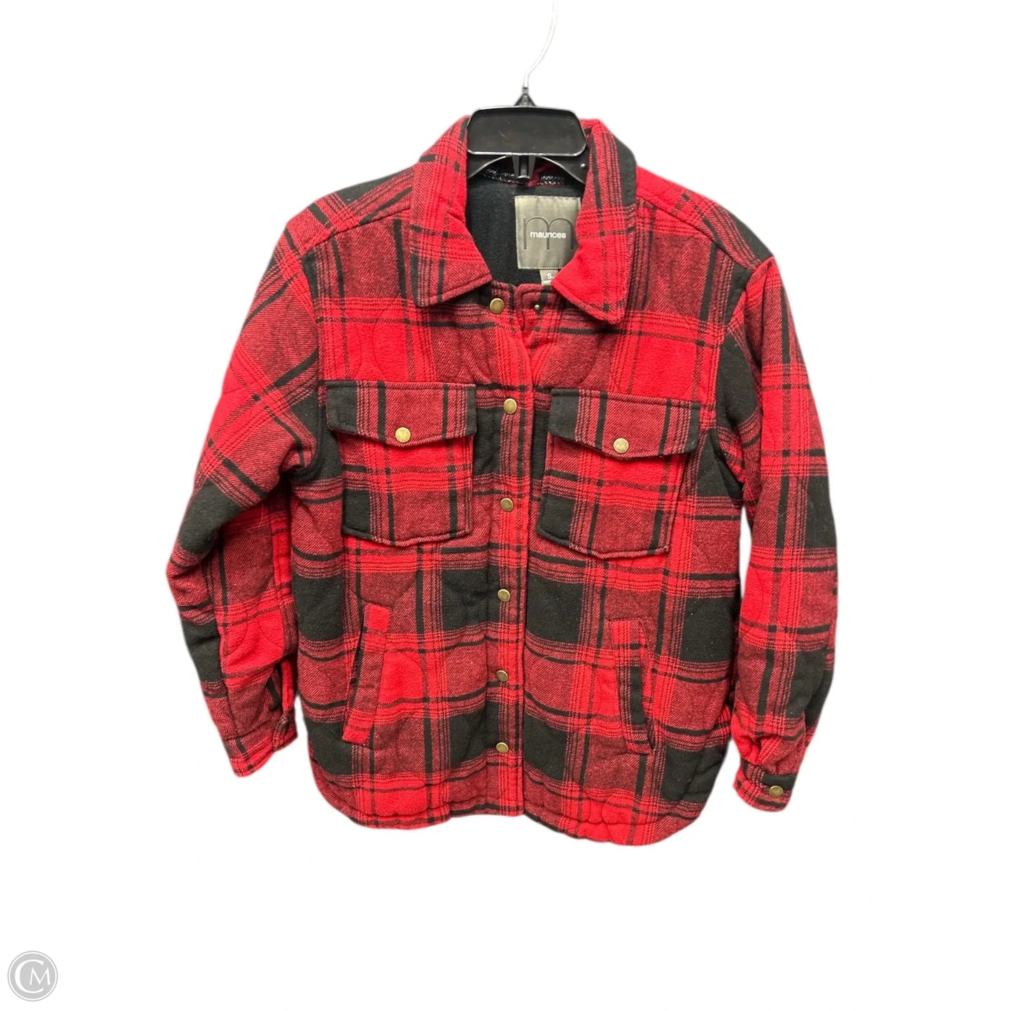 Jacket Puffer & Quilted By Maurices In Black & Red, Size: S