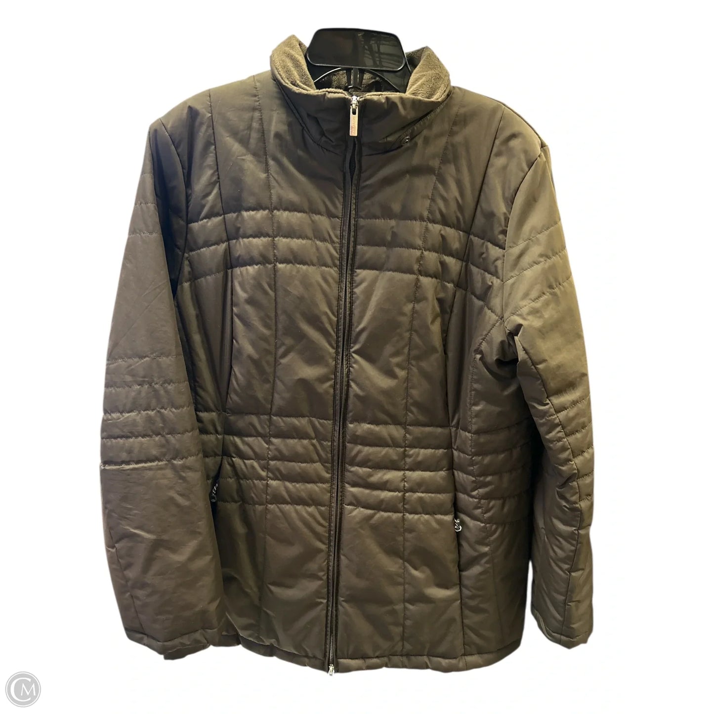 Coat Puffer & Quilted By Lands End In Brown, Size: L