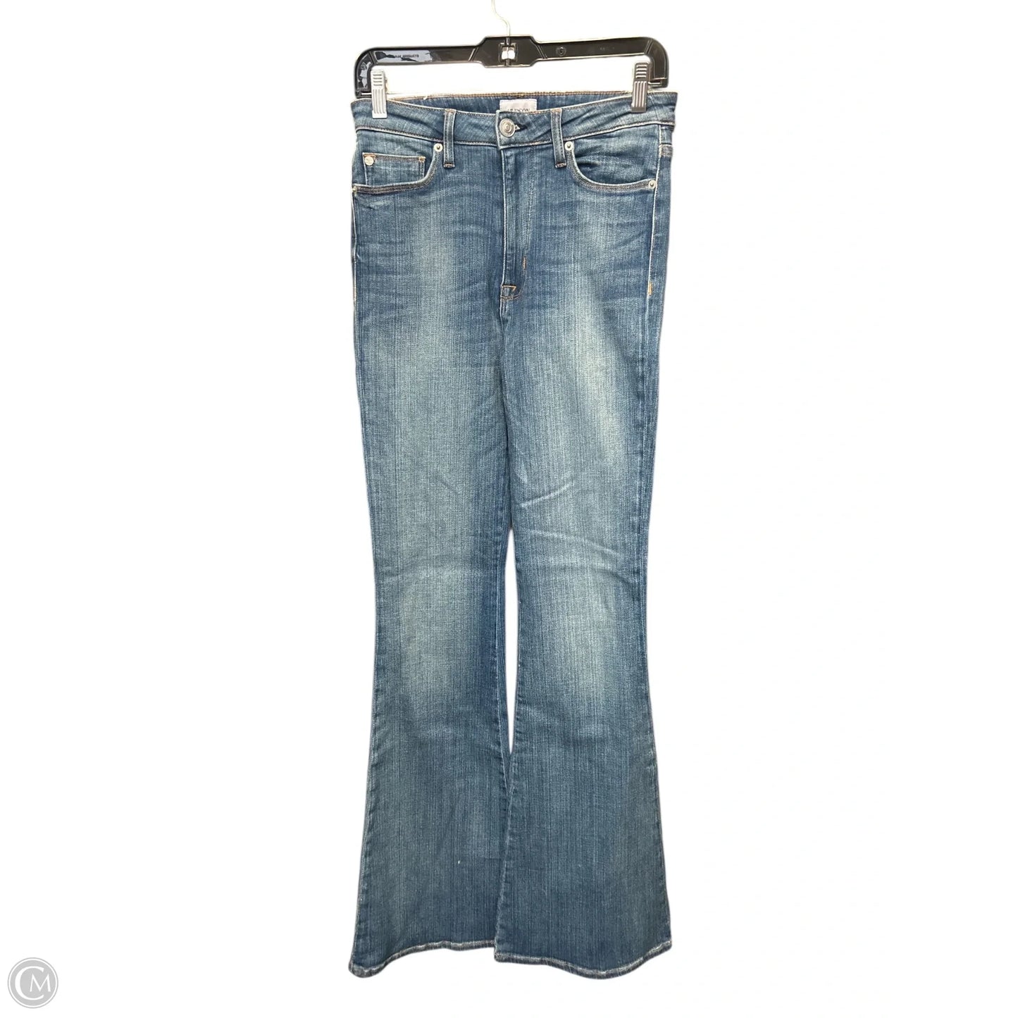 Jeans Flared By Hudson In Blue Denim, Size: 4