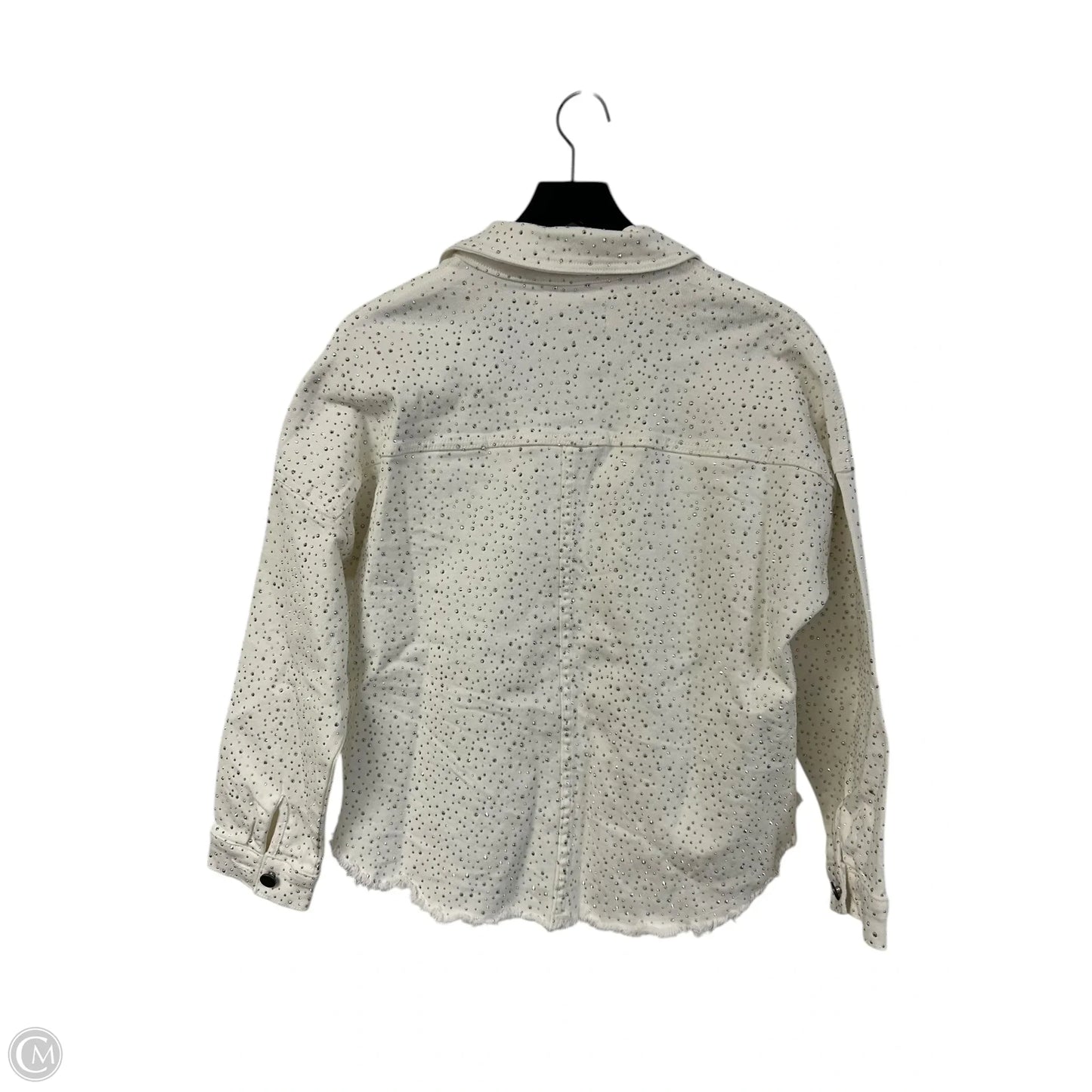 Jacket Denim By Veveret In White Denim, Size: M