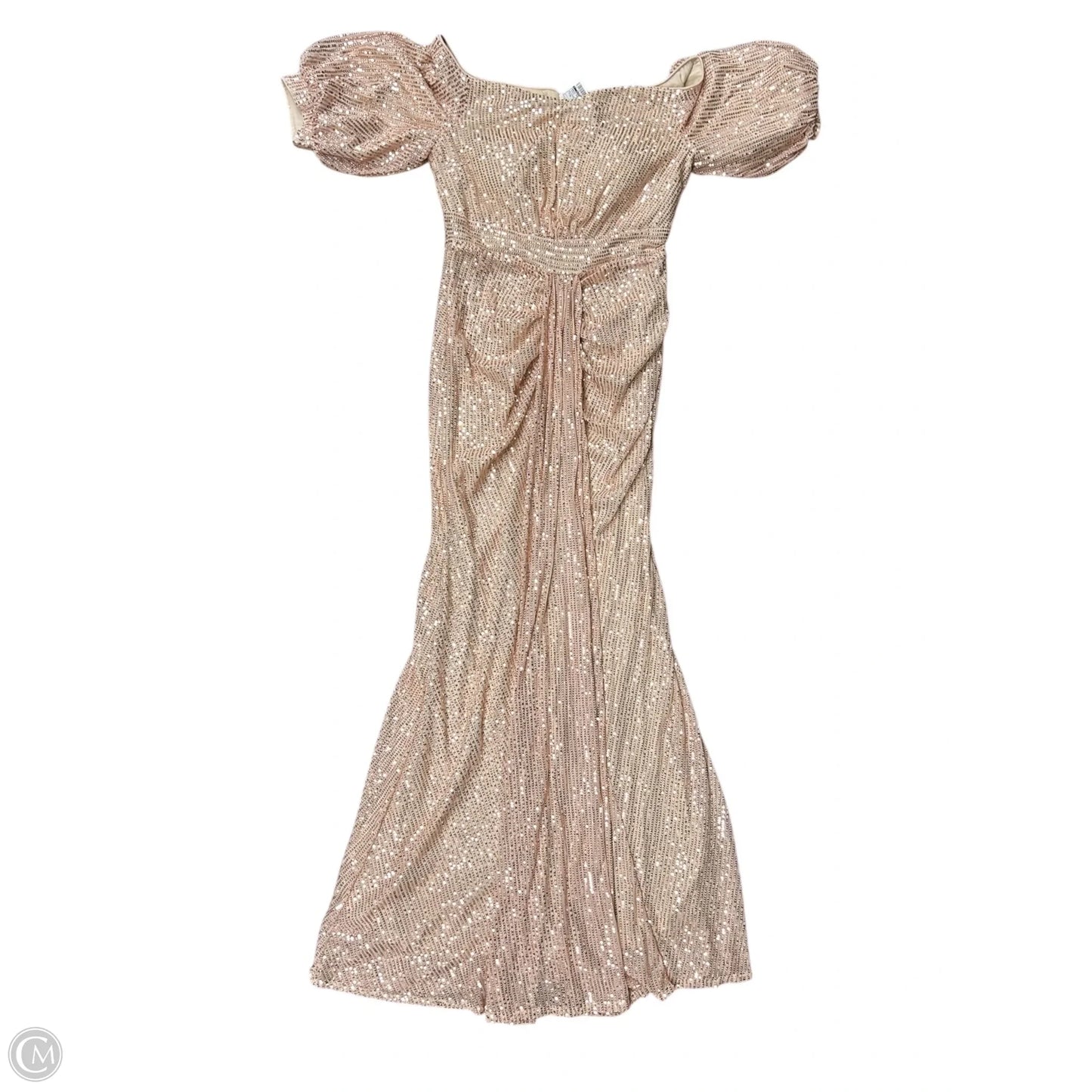 Dress Party Long By Clothes Mentor In Peach, Size: M