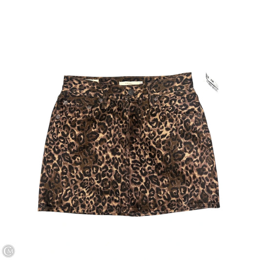 Skirt Mini & Short By Levis In Leopard Print, Size: 0
