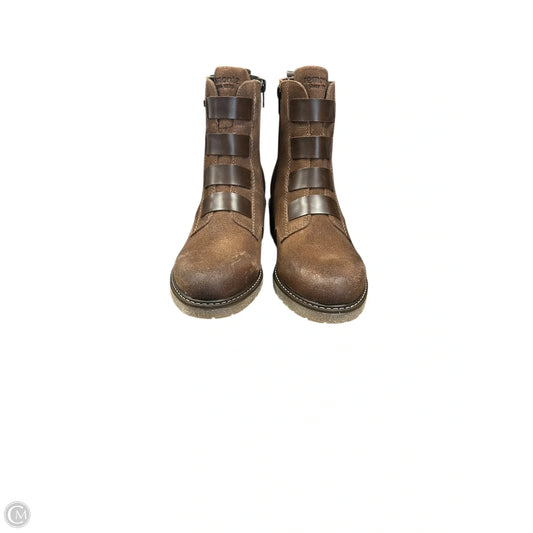 Boots Ankle Heels By Cmb In Brown, Size: 6.5