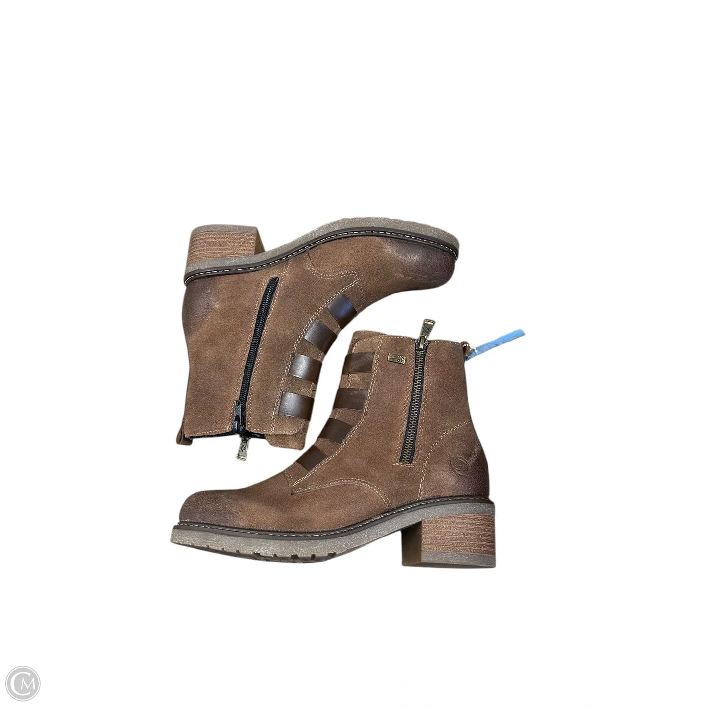 Boots Ankle Heels By Cmb In Brown, Size: 6.5