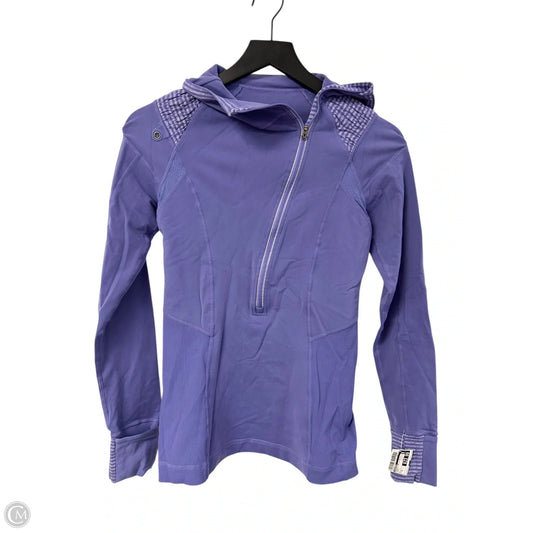 Athletic Top Long Sleeve Hoodie By Lululemon In Purple, Size: 6