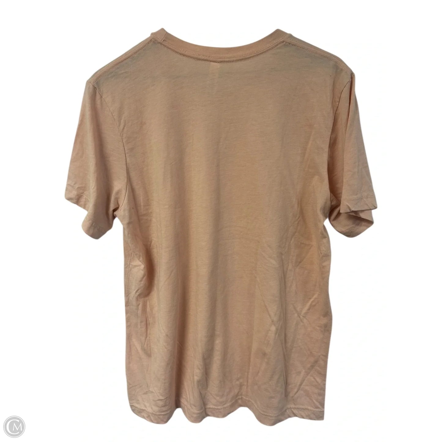 Top Short Sleeve Basic By Canvas In Peach, Size: L