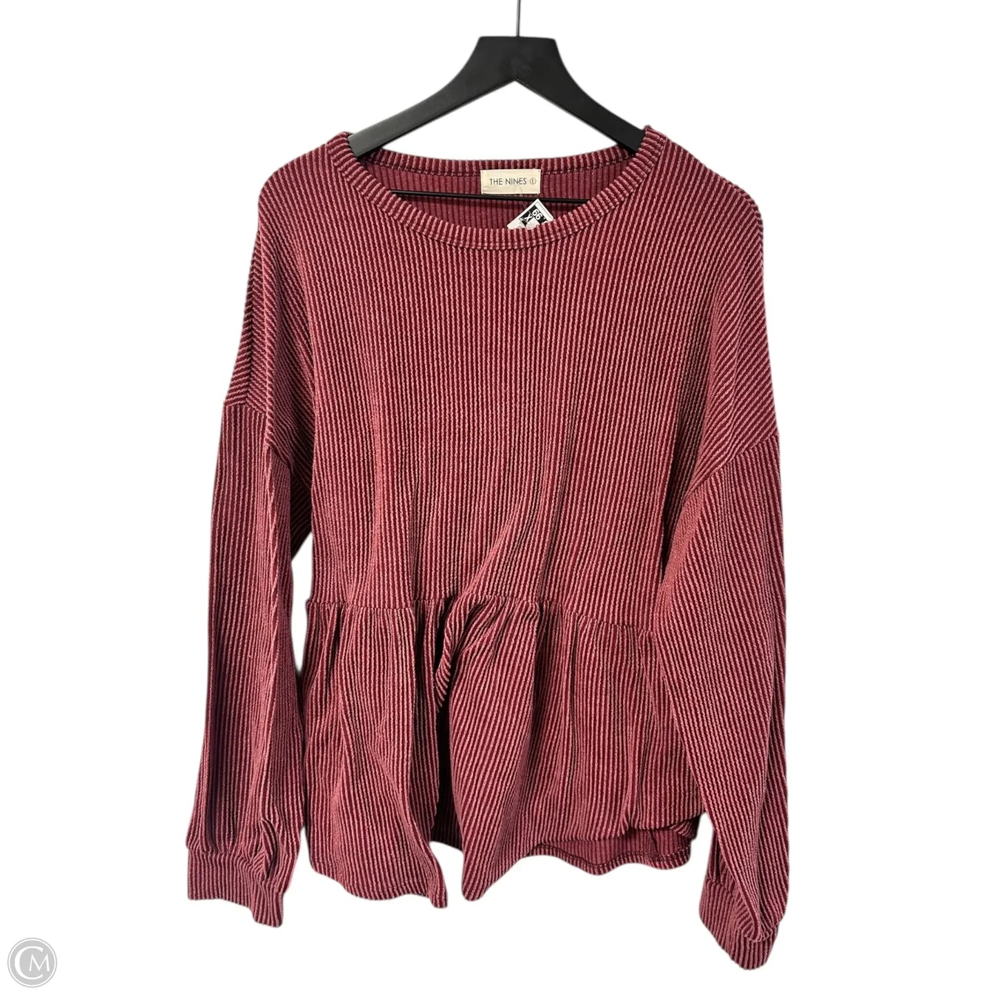 Top Long Sleeve By The Nines In Red, Size: L