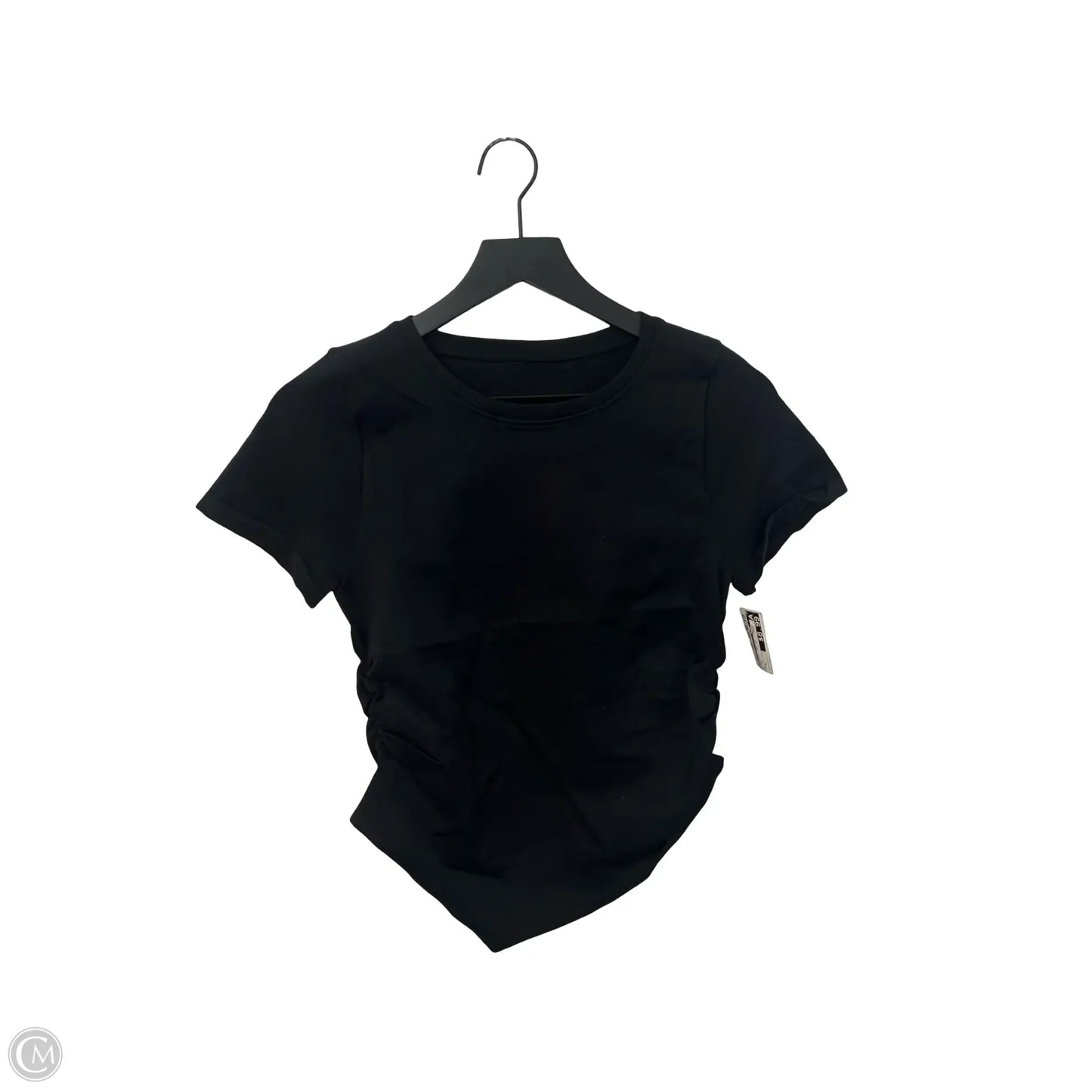Athletic Top Short Sleeve By Oqq In Black, Size: L