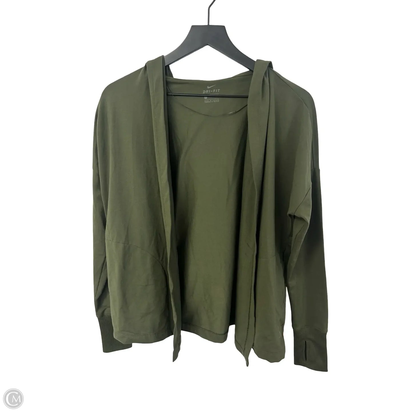 Athletic Top Long Sleeve Hoodie By Nike Apparel In Green, Size: S
