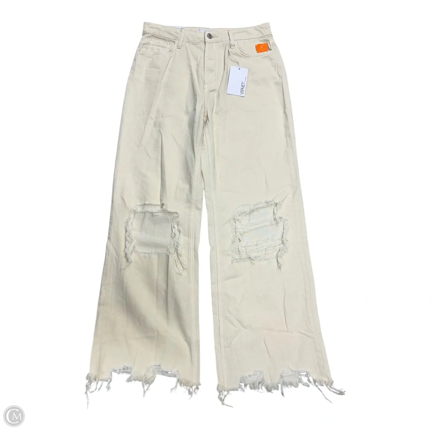 Jeans Straight By Vervet In Yellow Denim, Size: 6