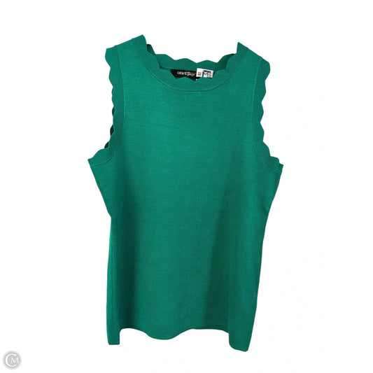 Top Sleeveless By Cable And Gauge In Green, Size: M
