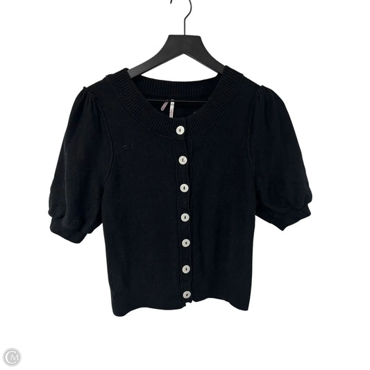 Sweater Short Sleeve By Free People In Black, Size: L