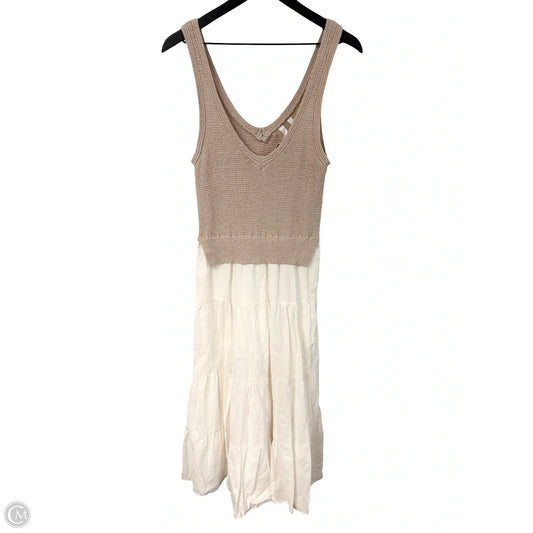 Dress Casual Maxi By Elan In Cream & White, Size: M
