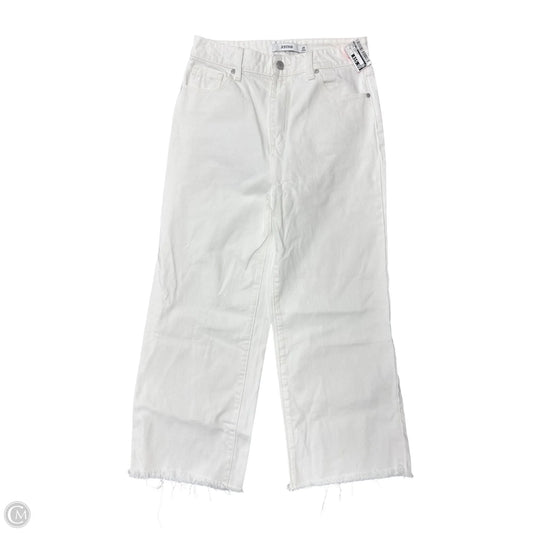 Jeans Straight By Just Fab In White Denim, Size: 6