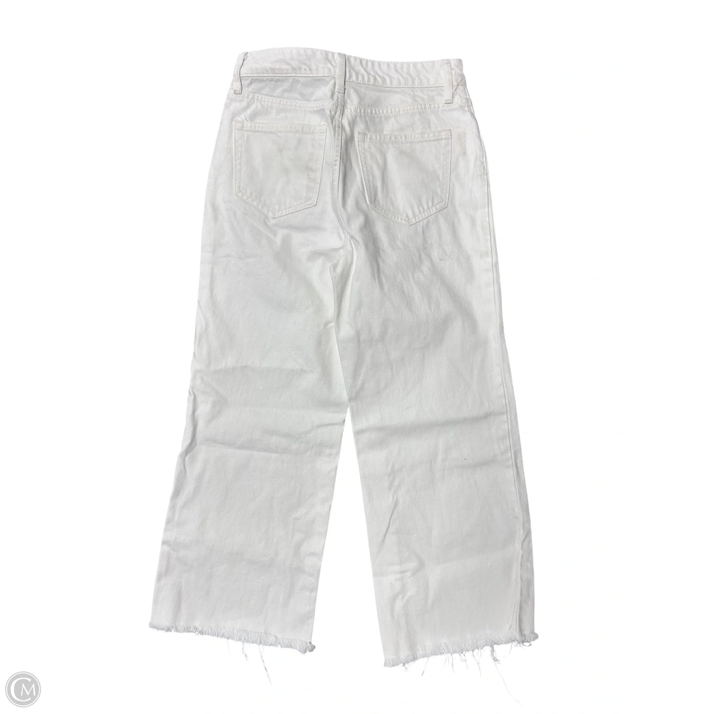 Jeans Straight By Just Fab In White Denim, Size: 6