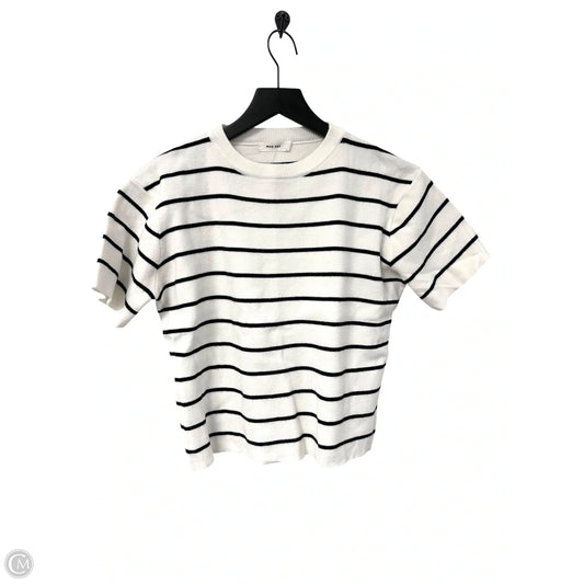 Sweater Short Sleeve By Mod Ref In Black & White, Size: S