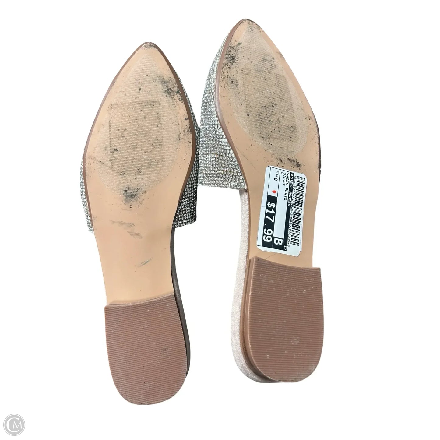 Shoes Flats By Steve Madden In Silver, Size: 8