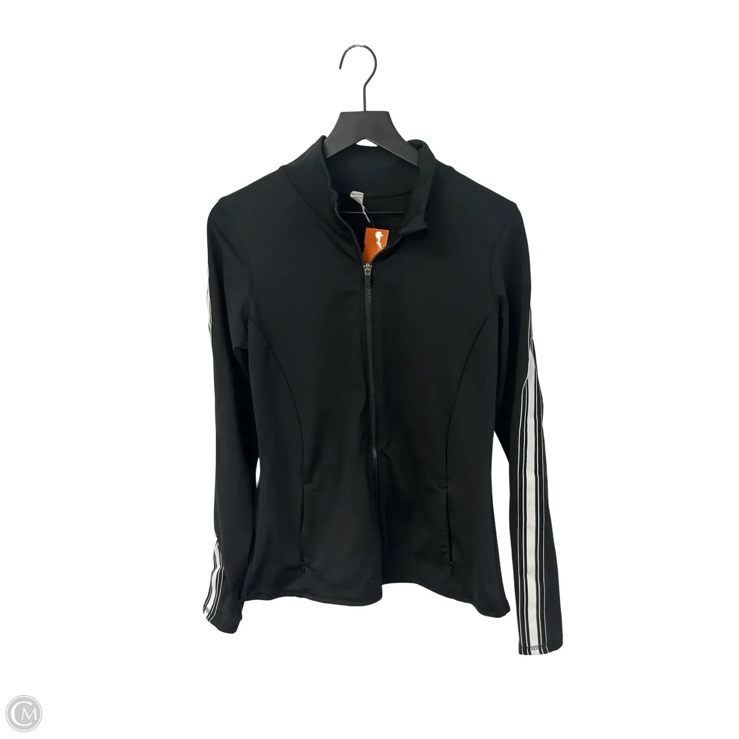 Athletic Jacket By Marika In Black & White, Size: L