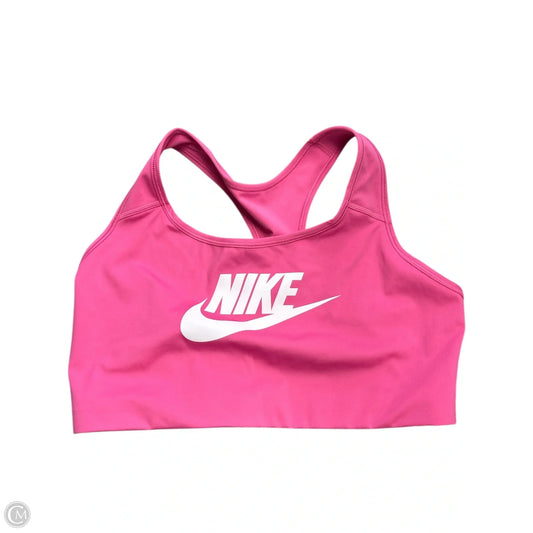 Athletic Bra By Nike Apparel In Pink, Size: 1x