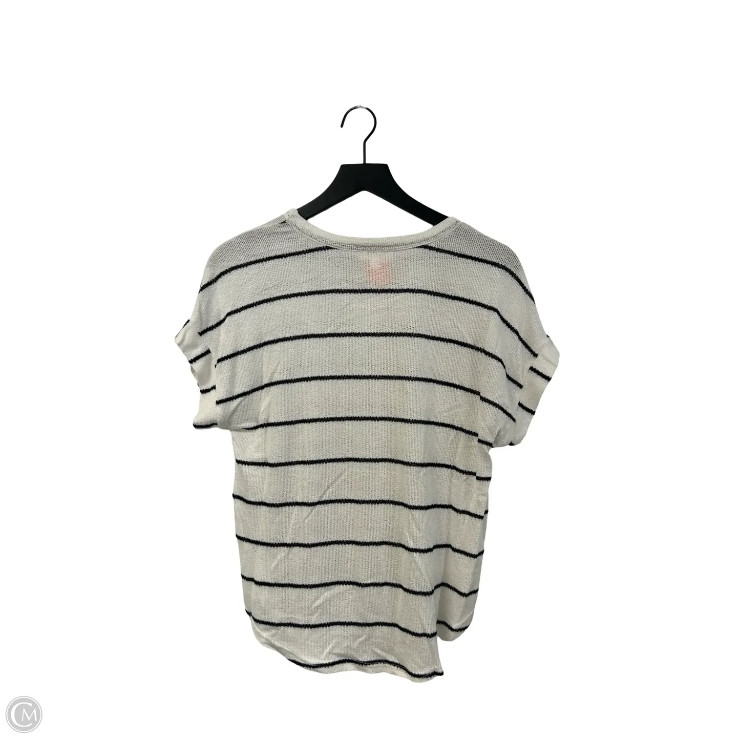 Top Short Sleeve By Blu Pepper In Blue & White, Size: S
