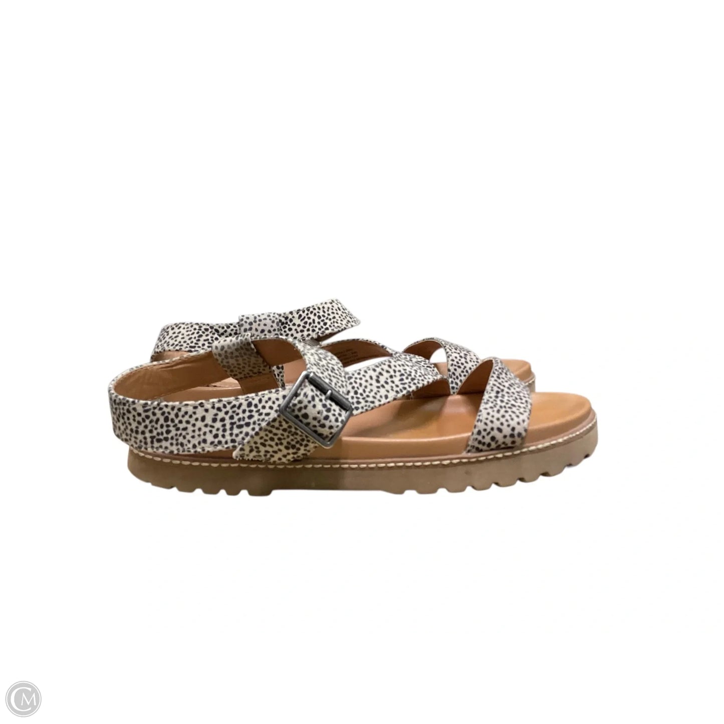 Sandals Heels Platform By Universal Thread In Animal Print, Size: 10