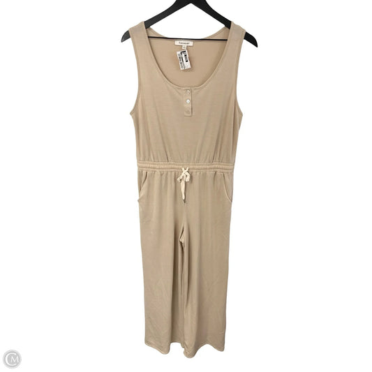 Jumpsuit By Francesca's In Tan, Size: L