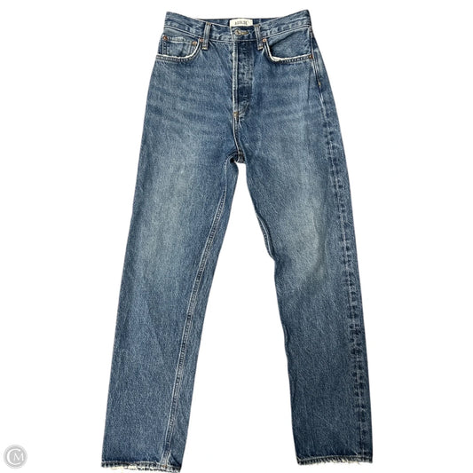Jeans Straight By Agolde In Blue Denim, Size: 0
