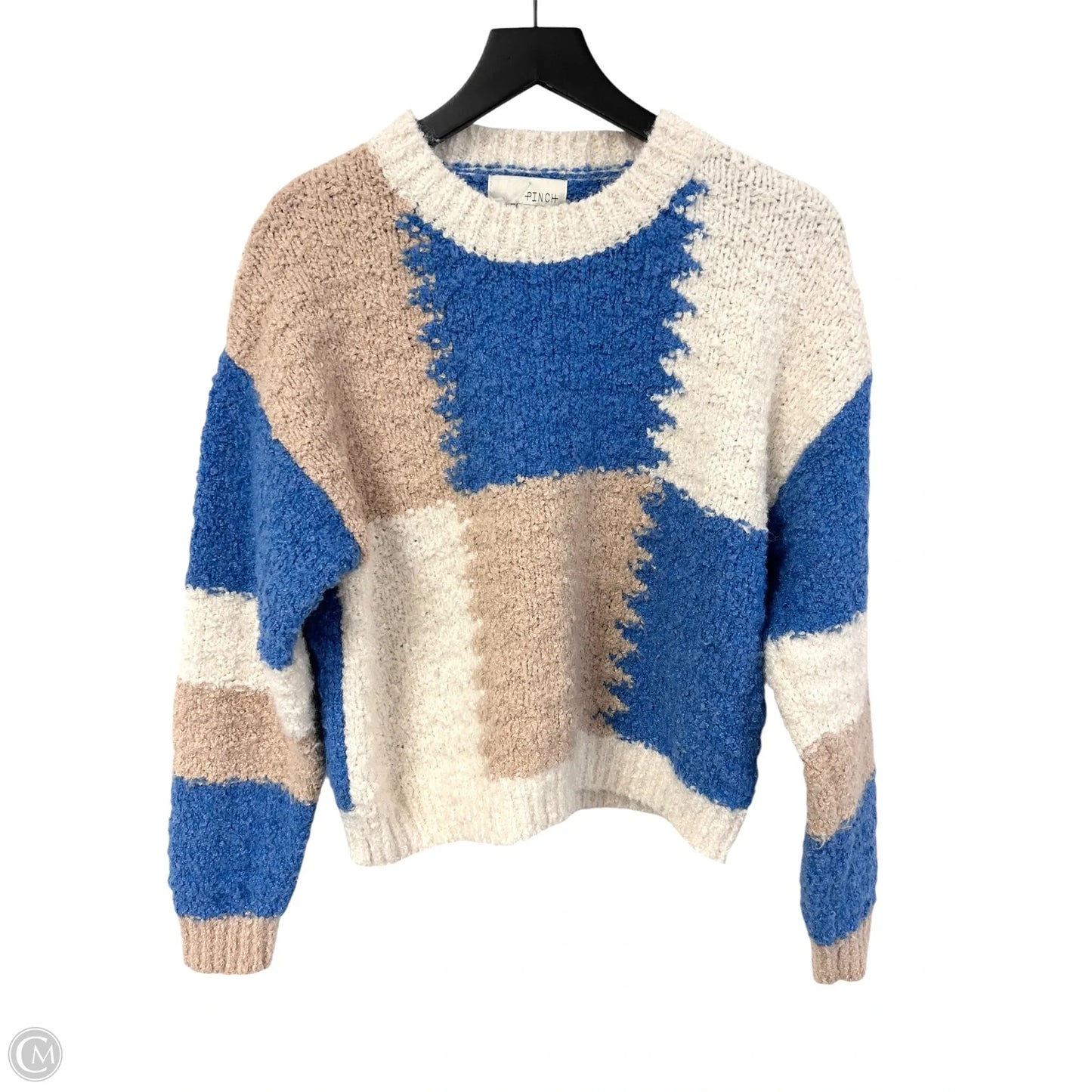Sweater By Pinch In Blue & Cream, Size: M
