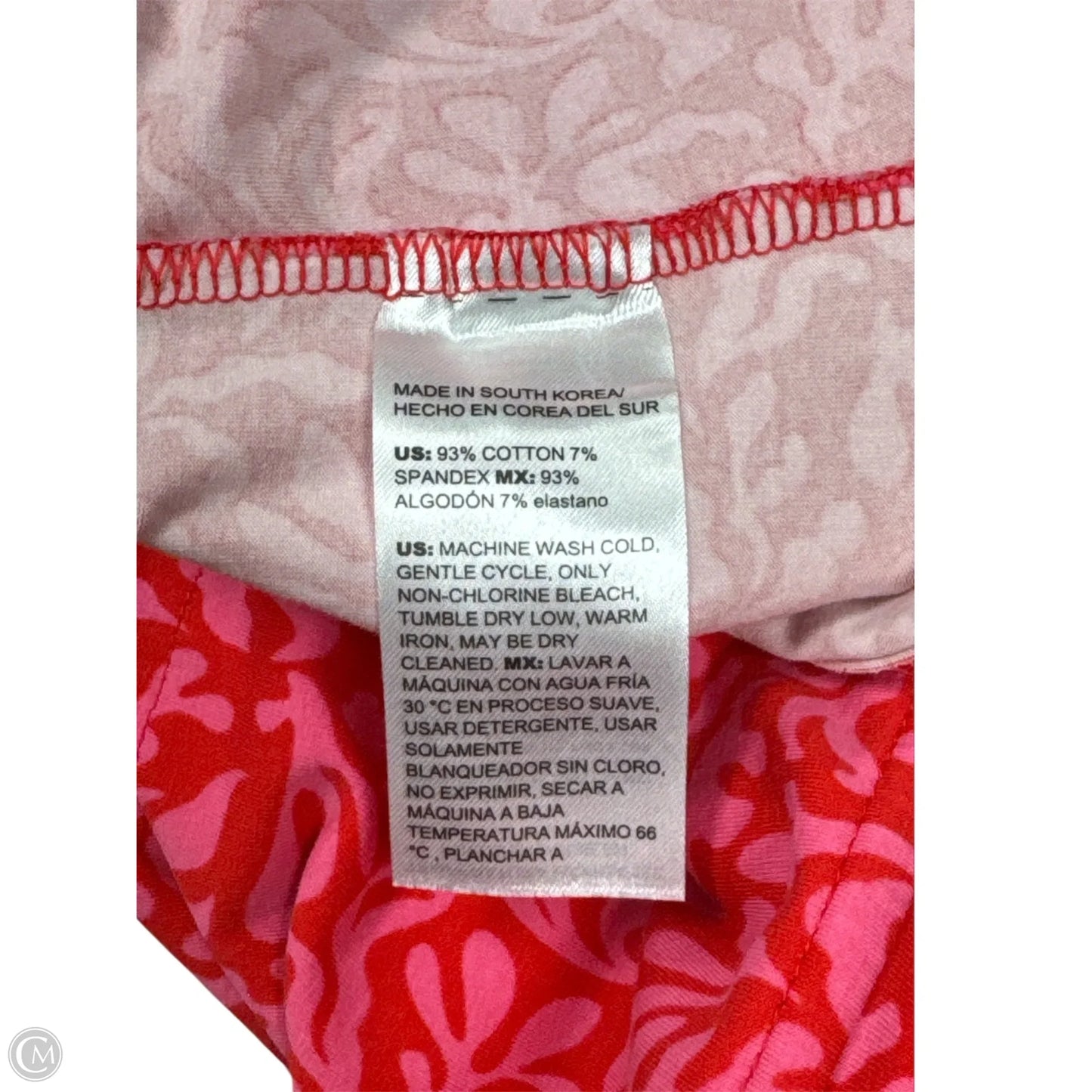 Top Short Sleeve By Chicos In Pink & Red, Size: S