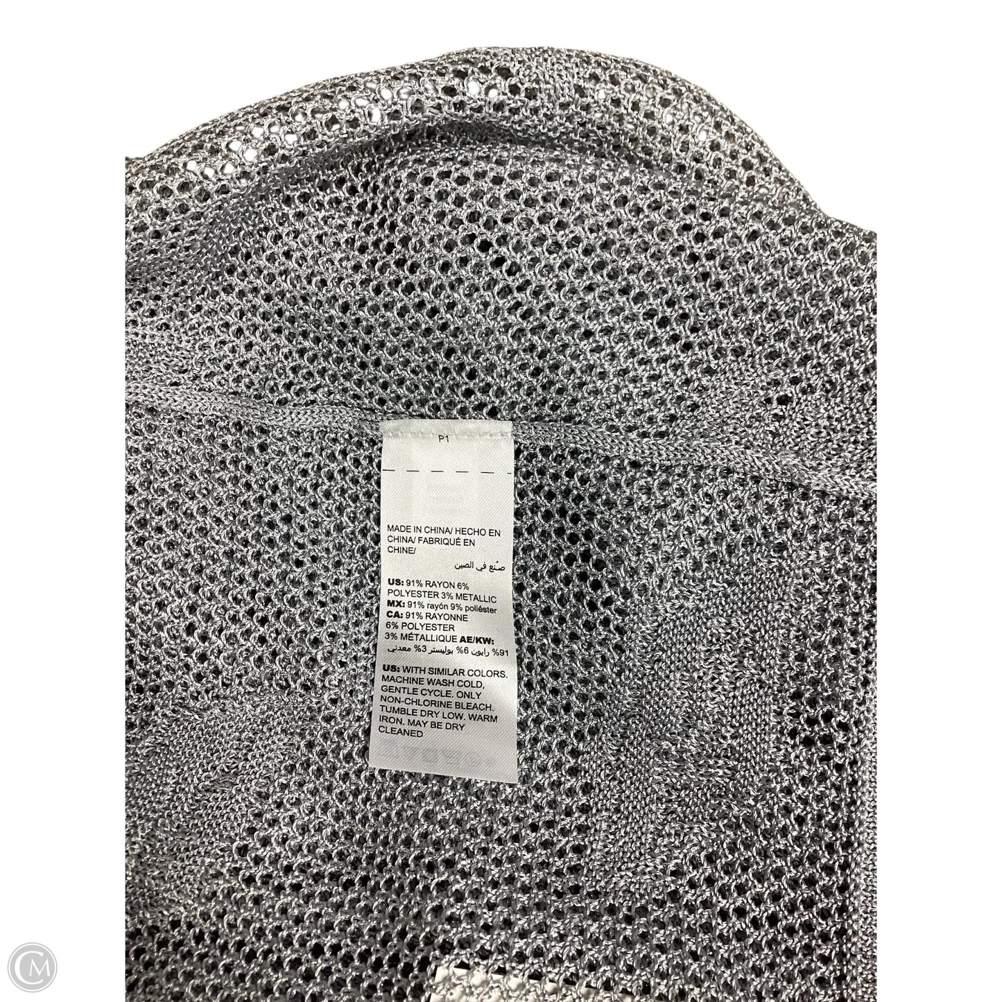 Cardigan By Chicos In Silver, Size: Xs