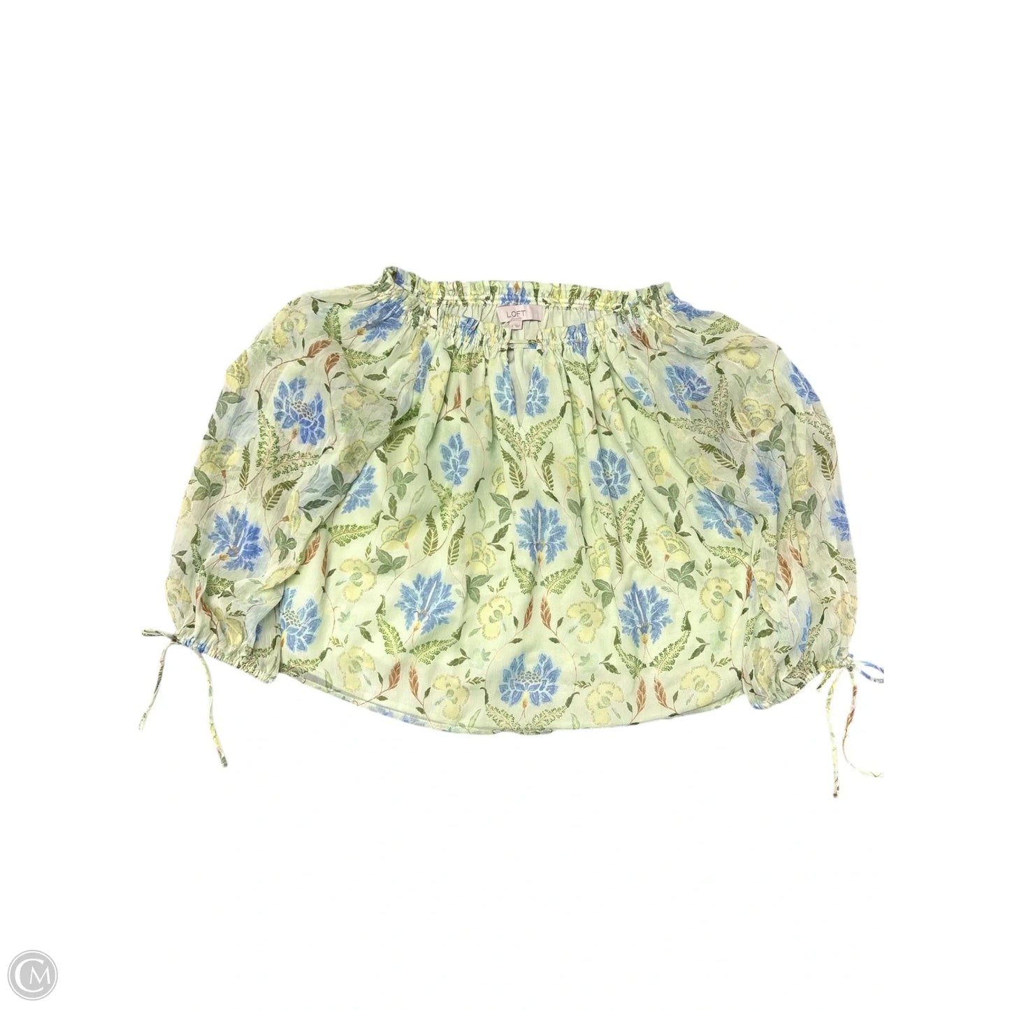 Top 3/4 Sleeve By Loft In Green, Size: S