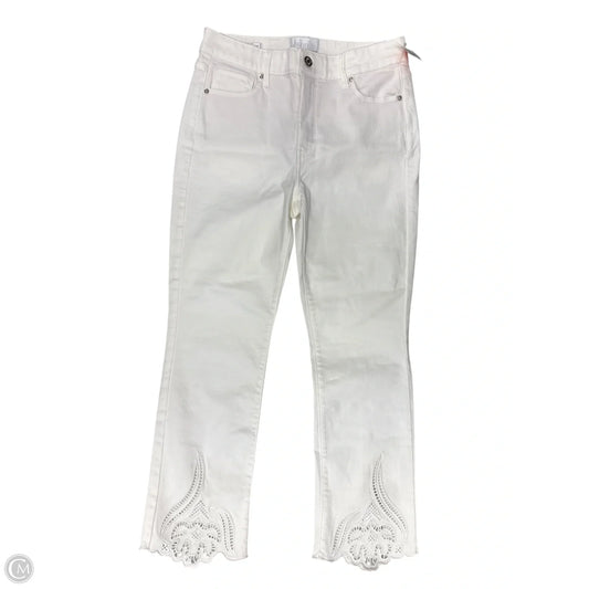 Jeans Cropped By White House Black Market In White Denim, Size: 4