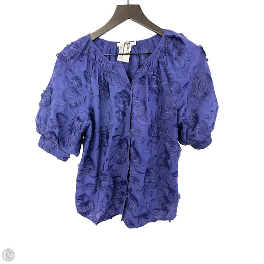 Top Short Sleeve By Chicos In Blue, Size: 4