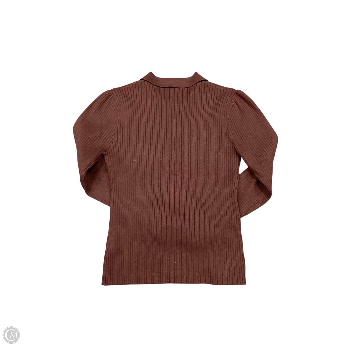 Top Long Sleeve By White Birch In Brown, Size: L
