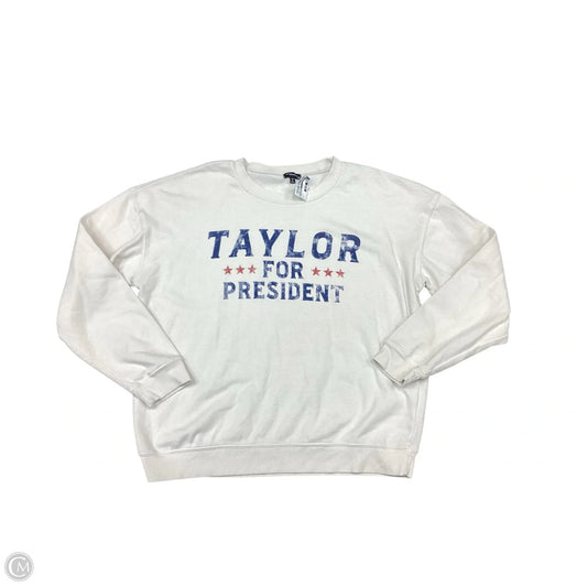 Sweatshirt Crewneck By Originality In Cream, Size: L