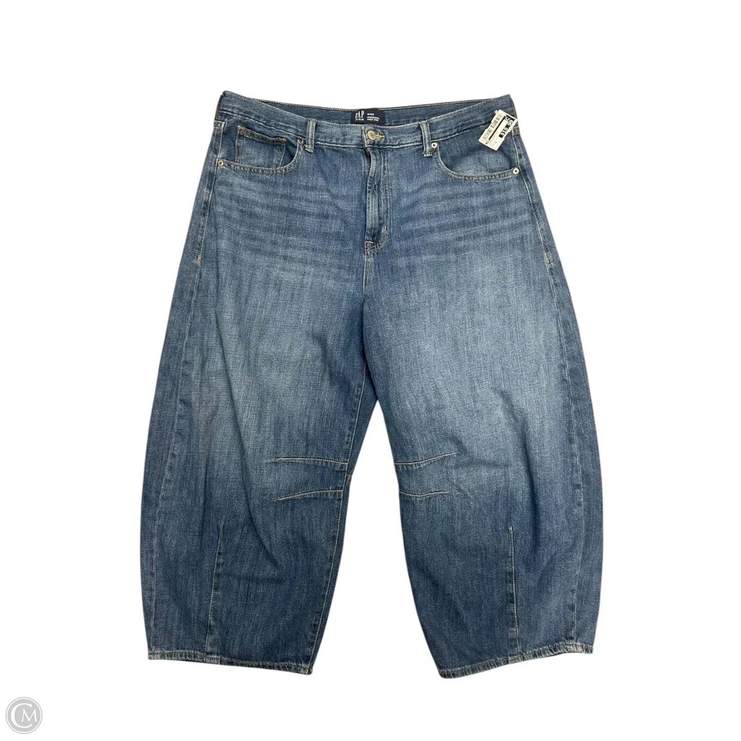 Jeans Wide Leg By Gap In Blue Denim, Size: 16