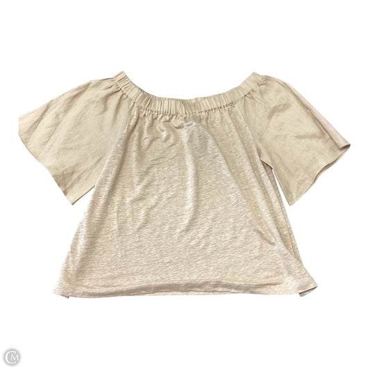 Top Short Sleeve By Chicos In Tan, Size: S