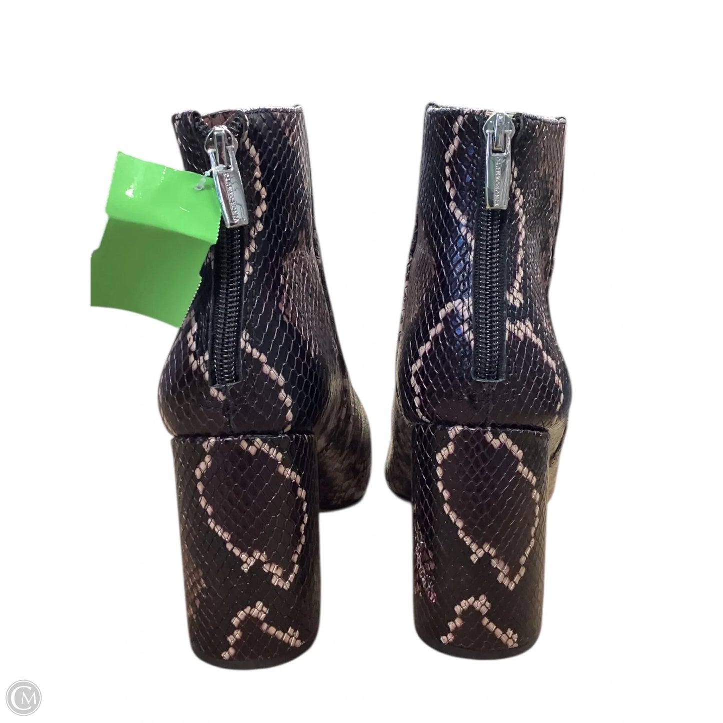 Boots Ankle Heels By Vince Camuto In Black & Pink, Size: 8.5