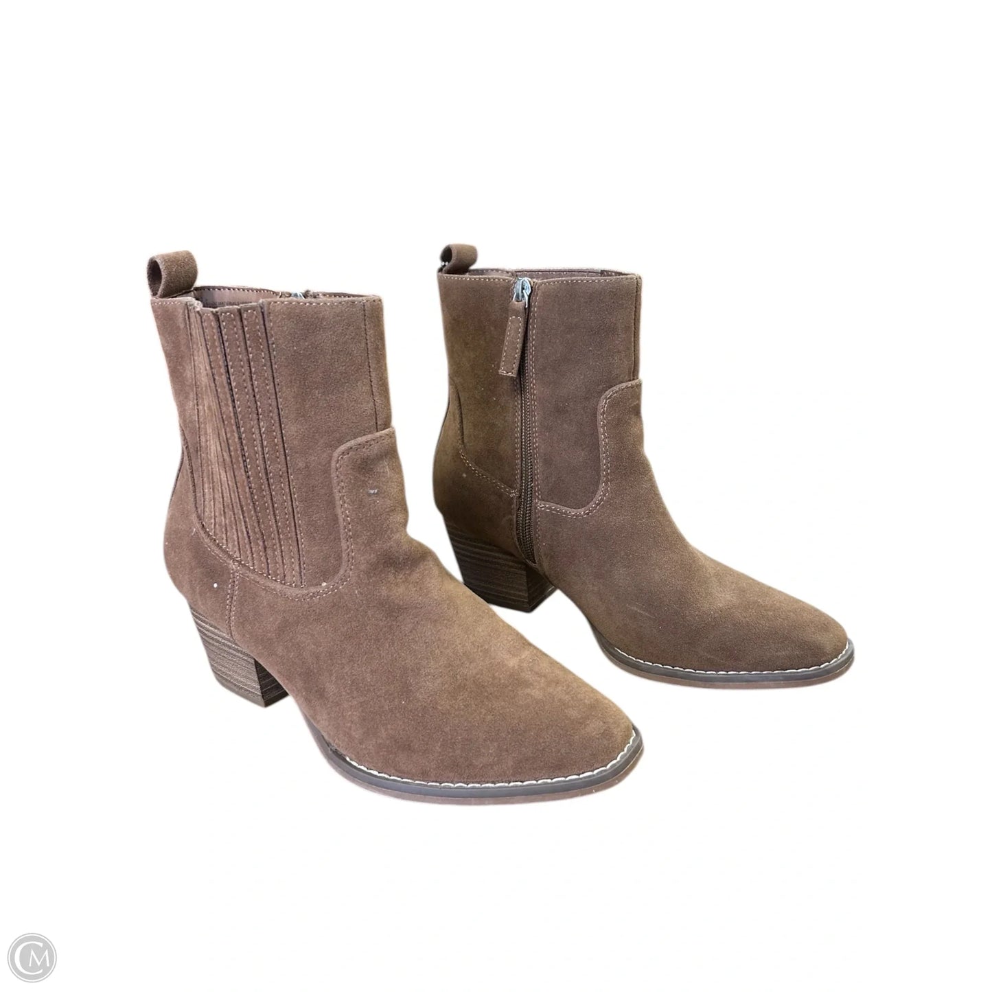 Boots Ankle Heels By Universal Thread In Brown, Size: 8.5