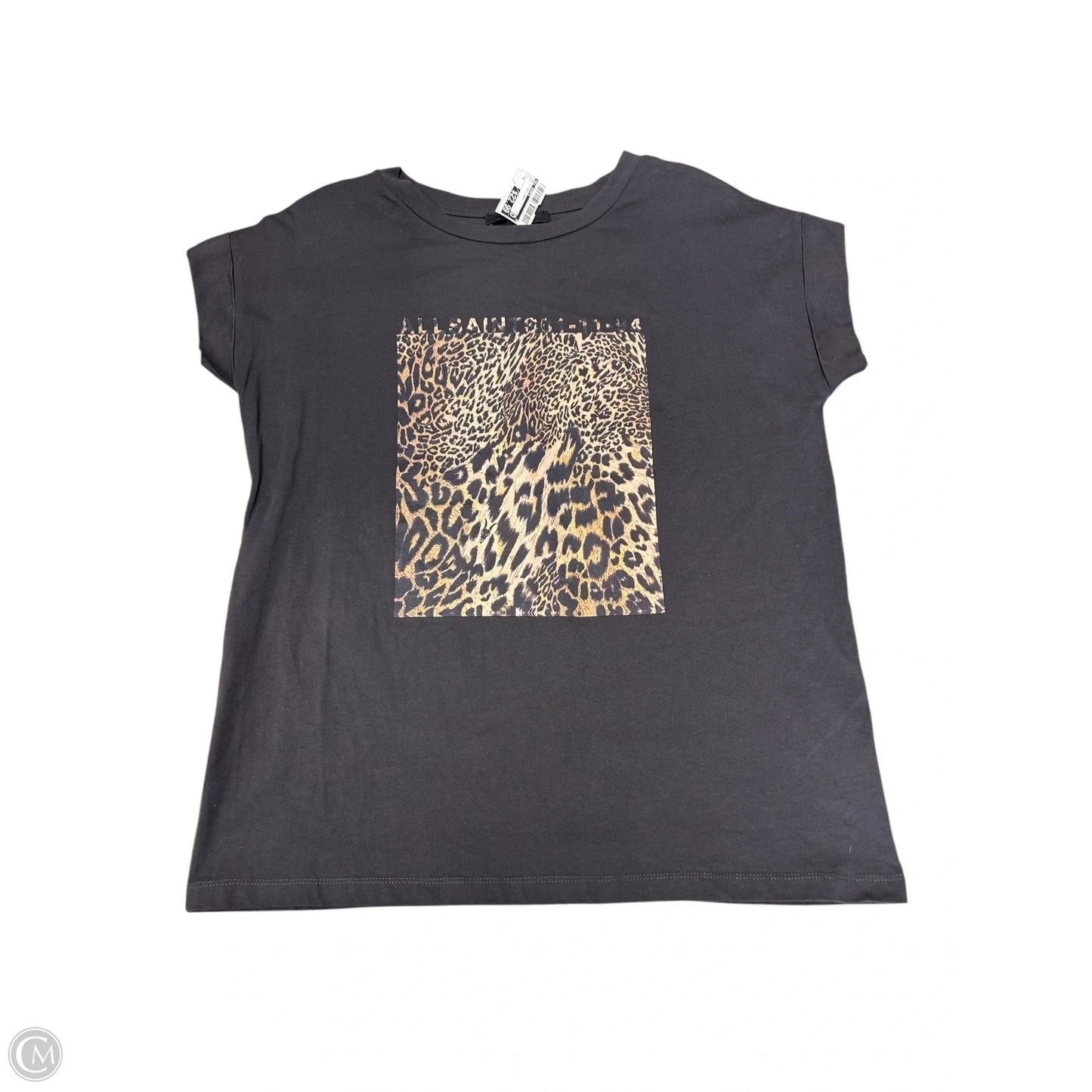 Top Short Sleeve Designer By All Saints In Grey, Size: M