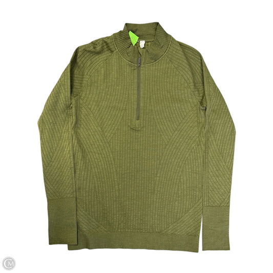 Athletic Top Long Sleeve Collar By Lululemon In Green, Size: 10