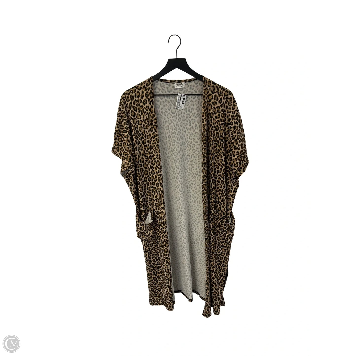 Cardigan By Texas True Threads In Animal Print, Size: L