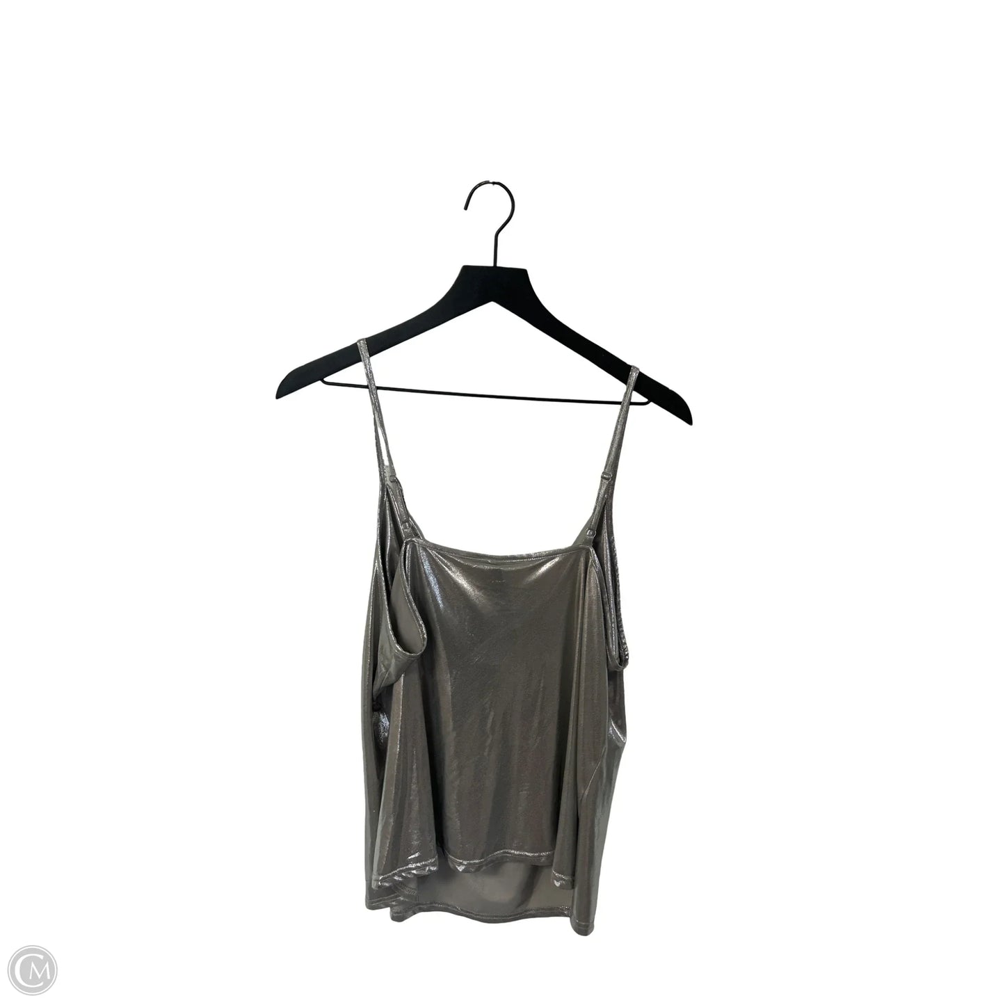 Top Sleeveless By Clothes Mentor In Silver, Size: 2x