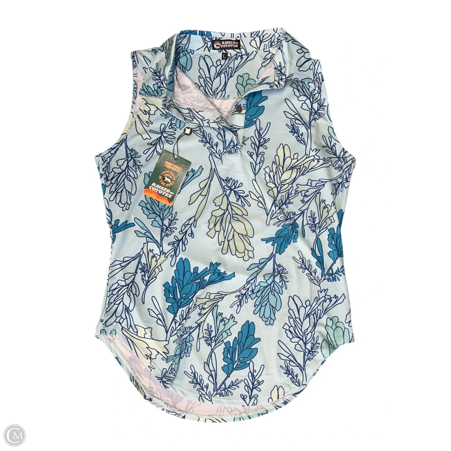 Athletic Tank Top By Cmc In Blue, Size: L